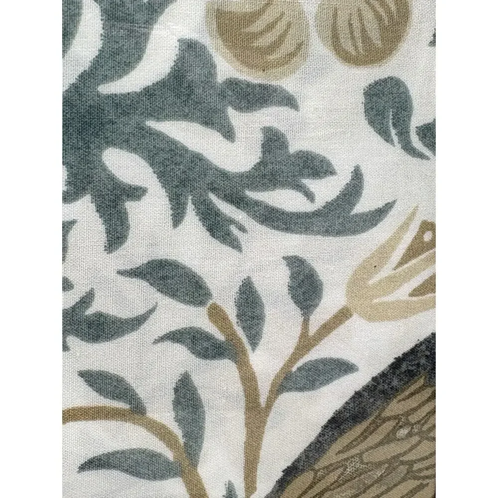 William Morris Strawberry Thief Hessian Queen Duvet Cover Set Teal Blue Grn